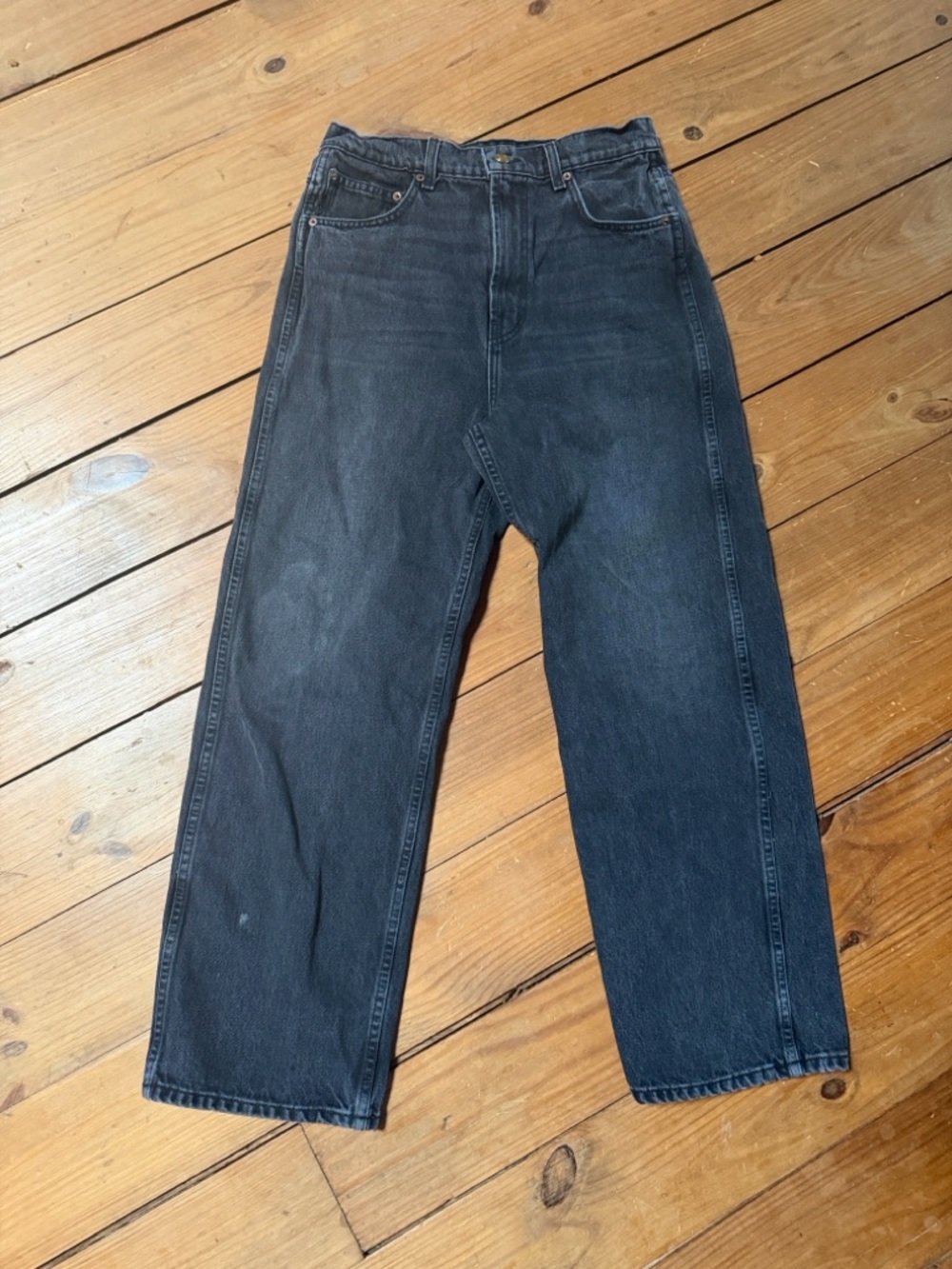B Sides Jeans Faded Black Straight Leg Size 29